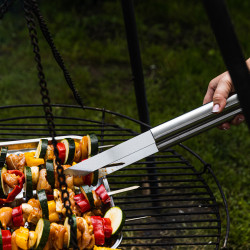 Σετ από 3 σκεύη BBQ Kinghoff KH 1919, Ανοξείδωτο ατσάλι, Εργονομικές λαβές, Inox