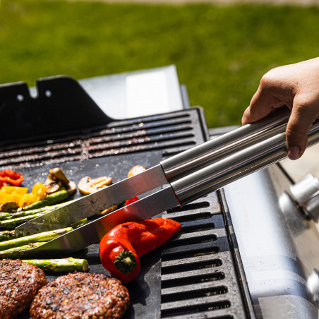 Σετ από 3 σκεύη BBQ Kinghoff KH 1919, Ανοξείδωτο ατσάλι, Εργονομικές λαβές, Inox