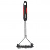 Βούρτσα καθαρισμού μπάρμπεκιου Klausberg KB 7898, 41,5 cm, τρύπα για κρέμασμα, Ανοξείδωτο, Μαύρο/κόκκινο