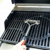 Βούρτσα καθαρισμού μπάρμπεκιου Klausberg KB 7898, 41,5 cm, τρύπα για κρέμασμα, Ανοξείδωτο, Μαύρο/κόκκινο