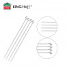 Σετ από 4 χαλύβδινα σουβλάκια Kinghoff KH 1914, 36 cm, Αιχμηρή άκρη, Λαβή με καμπύλη, Inox