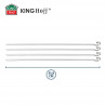 Σετ από 4 χαλύβδινα σουβλάκια Kinghoff KH 1914, 36 cm, Αιχμηρή άκρη, Λαβή με καμπύλη, Inox