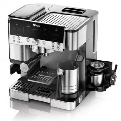 Ninja Luxe Café Premier ES601 3σε1, 1650W, 15 bar, 2 λίτρα, Barista Assist, texturirane χωρίς επαφή, 4 λειτουργίες, 3 ρυθμίσεις θερμοκρασίας, Inox/μαύρο.