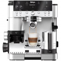Ninja Luxe Café Premier ES601 3σε1, 1650W, 15 bar, 2 λίτρα, Barista Assist, texturirane χωρίς επαφή, 4 λειτουργίες, 3 ρυθμίσεις θερμοκρασίας, Inox/μαύρο.