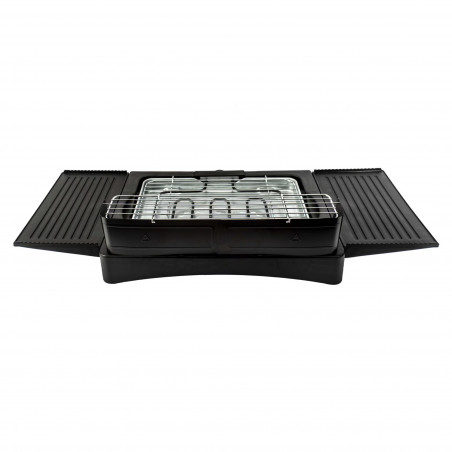 Ηλεκτρική σχάρα σε βάση Zilan ZLN 3789, 2400W, 43x28 cm, προστασία από τον άνεμο, ρύθμιση σχάρας σχάρας, Μαύρο