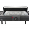 Ηλεκτρική σχάρα σε βάση Zilan ZLN 3789, 2400W, 43x28 cm, προστασία από τον άνεμο, ρύθμιση σχάρας σχάρας, Μαύρο