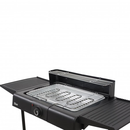 Ηλεκτρική σχάρα σε βάση Zilan ZLN 3789, 2400W, 43x28 cm, προστασία από τον άνεμο, ρύθμιση σχάρας σχάρας, Μαύρο
