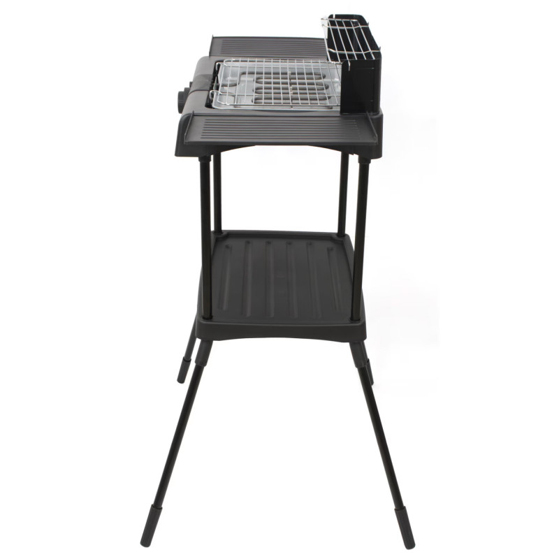 Ηλεκτρική σχάρα σε βάση Zilan ZLN 3789, 2400W, 43x28 cm, προστασία από τον άνεμο, ρύθμιση σχάρας σχάρας, Μαύρο