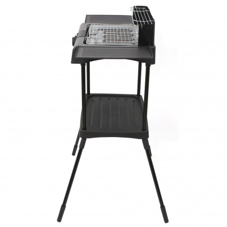Ηλεκτρική σχάρα σε βάση Zilan ZLN 3789, 2400W, 43x28 cm, προστασία από τον άνεμο, ρύθμιση σχάρας σχάρας, Μαύρο