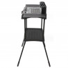 Ηλεκτρική σχάρα σε βάση Zilan ZLN 3789, 2400W, 43x28 cm, προστασία από τον άνεμο, ρύθμιση σχάρας σχάρας, Μαύρο