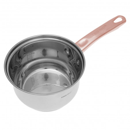 Σετ κατσαρόλες και τηγάνια Kinghoff KH 1765, 12 h, επαγωγή, Inox/ροζ χρυσό