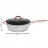 Σετ κατσαρόλες και τηγάνια Kinghoff KH 1765, 12 h, επαγωγή, Inox/ροζ χρυσό