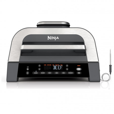 Ηλεκτρική σχάρα 6σε1 Ninja Foodi Smart DG551EU, 1760W, 6 λειτουργίες μαγειρέματος, φριτέζα 4L, κατσαρόλα μαγειρέματος 4L, σχάρα, 260C MAX, Inox/μαύρο