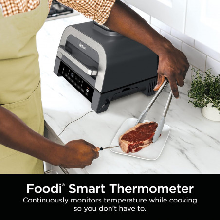 Ηλεκτρική σχάρα 6σε1 Ninja Foodi Smart DG551EU, 1760W, 6 λειτουργίες μαγειρέματος, φριτέζα 4L, κατσαρόλα μαγειρέματος 4L, σχάρα, 260C MAX, Inox/μαύρο
