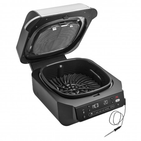 5σε1 Ninja Foodi Smart EG351EU, 1760W, 5,7 l, Μέχρι 4 μερίδες, 5 λειτουργίες, Κυκλωνικός αέρας, Smart Cook, Κεραμική επίστρωση, Μαύρο/inox