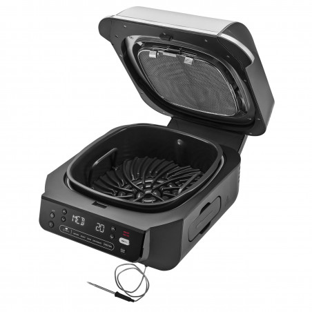 5σε1 Ninja Foodi Smart EG351EU, 1760W, 5,7 l, Μέχρι 4 μερίδες, 5 λειτουργίες, Κυκλωνικός αέρας, Smart Cook, Κεραμική επίστρωση, Μαύρο/inox