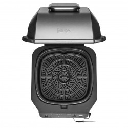 5σε1 Ninja Foodi Smart EG351EU, 1760W, 5,7 l, Μέχρι 4 μερίδες, 5 λειτουργίες, Κυκλωνικός αέρας, Smart Cook, Κεραμική επίστρωση, Μαύρο/inox