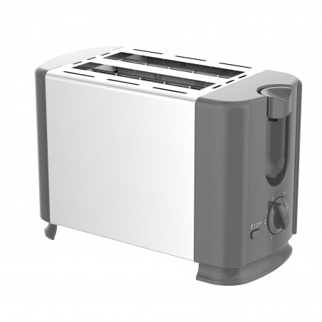 Τοστιέρα ψωμιού Rosberg R51440GS, 700W, 2 φέτες, 6 επίπεδα, Μη θερμαινόμενη εξωτερική επιφάνεια, Λευκό/γκρι