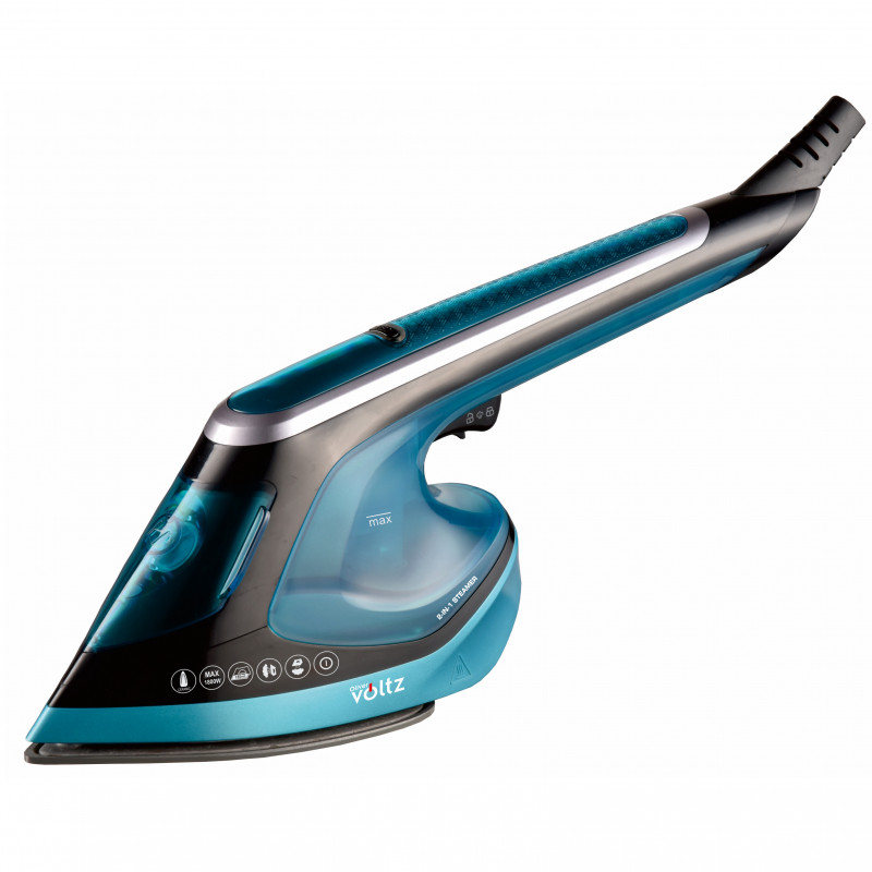 Σίδερο ατμού 2σε1 Oliver Voltz OV51051C, 1800 W, 180 ml, Κεραμική πλάκα, Κάθετο σιδέρωμα, Θερμοστάτης, Αυτόματη απενεργοποίηση, Τυρκουάζ