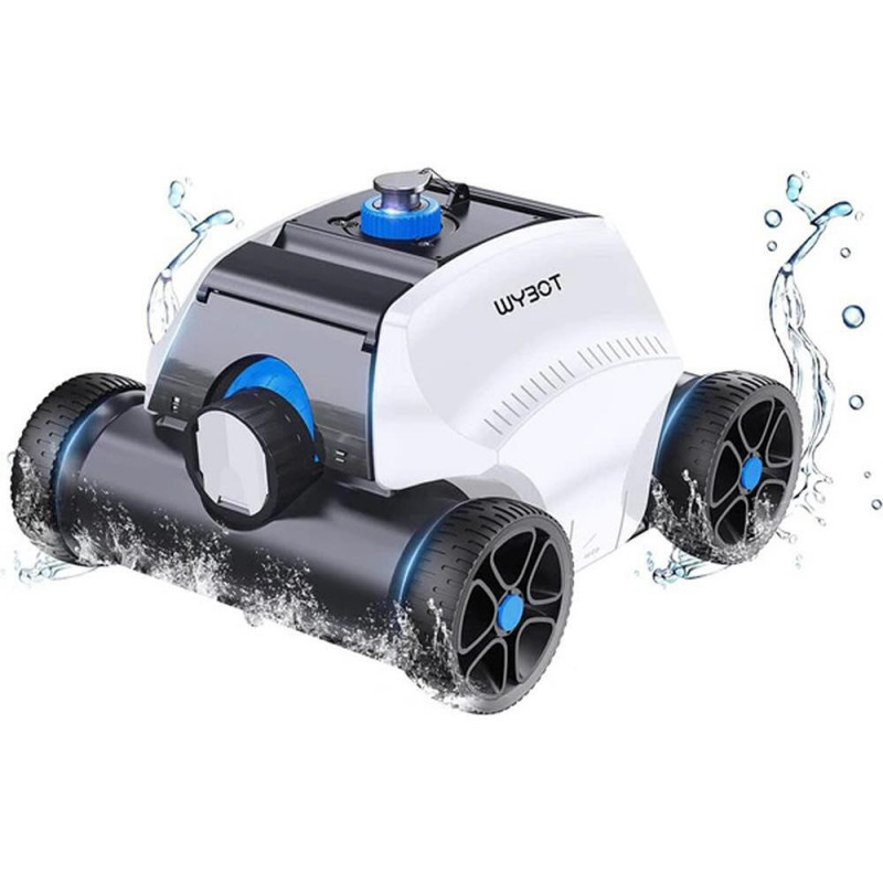 Ασύρματο ρομπότ καθαρισμού πισίνας Wybot Typhor 2 (Osprey 300 Pro), 50W, Li-Ion 6600 mAh, Για έως 120 m2, Αυτονομία 120 λεπτά, Αυτοστάθμευση, Αυτόματη αναστροφή, Λευκό