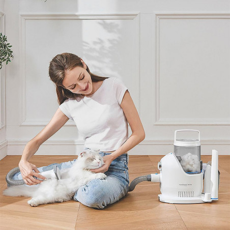Χορτοκοπτικό για κατοικίδια NEAKASA P2 Pro, 400W, 10500 Pa, 2 l, 5 ακροφύσια, 3 επίπεδα αναρρόφησης, Λευκό