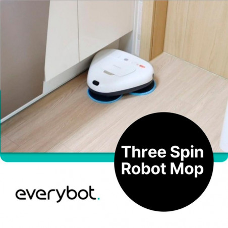 Everybot TS300 Ρομποτικός καθαριστής δαπέδων, 27W, 300 ml, Υγρό/Στεγνό, Αυτονομία έως 200 λεπτά, 6 λειτουργίες, Αισθητήρας κατά της πτώσης/αντίκρουσης, Λευκό
