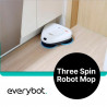 Everybot TS300 Ρομποτικός καθαριστής δαπέδων, 27W, 300 ml, Υγρό/Στεγνό, Αυτονομία έως 200 λεπτά, 6 λειτουργίες, Αισθητήρας κατά της πτώσης/αντίκρουσης, Λευκό