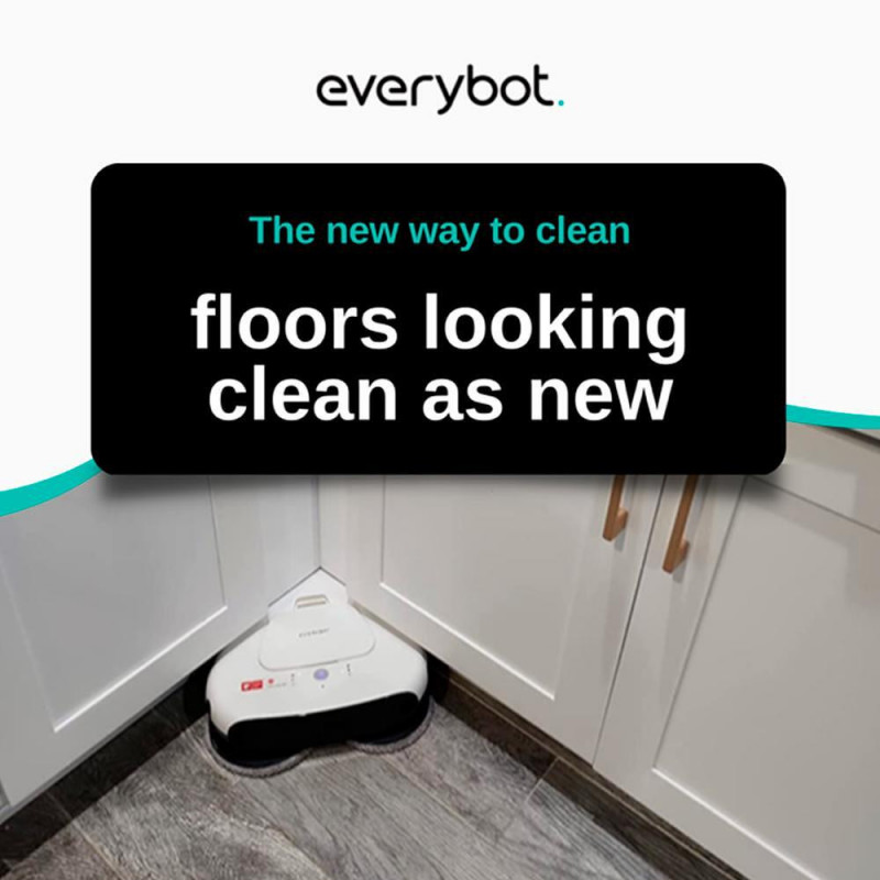 Everybot TS300 Ρομποτικός καθαριστής δαπέδων, 27W, 300 ml, Υγρό/Στεγνό, Αυτονομία έως 200 λεπτά, 6 λειτουργίες, Αισθητήρας κατά της πτώσης/αντίκρουσης, Λευκό