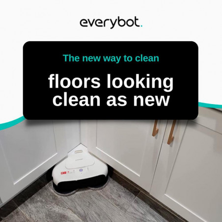 Everybot TS300 Ρομποτικός καθαριστής δαπέδων, 27W, 300 ml, Υγρό/Στεγνό, Αυτονομία έως 200 λεπτά, 6 λειτουργίες, Αισθητήρας κατά της πτώσης/αντίκρουσης, Λευκό