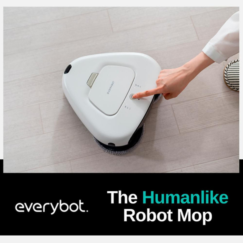 Everybot TS300 Ρομποτικός καθαριστής δαπέδων, 27W, 300 ml, Υγρό/Στεγνό, Αυτονομία έως 200 λεπτά, 6 λειτουργίες, Αισθητήρας κατά της πτώσης/αντίκρουσης, Λευκό