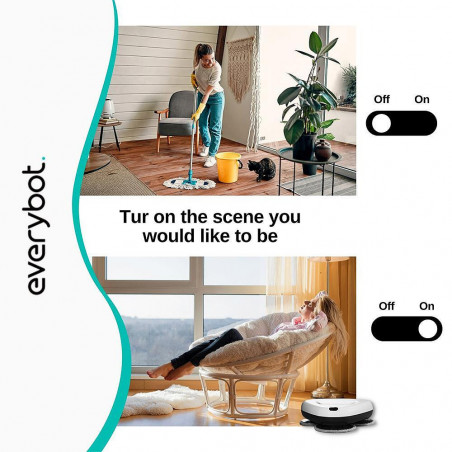 Everybot TS300 Ρομποτικός καθαριστής δαπέδων, 27W, 300 ml, Υγρό/Στεγνό, Αυτονομία έως 200 λεπτά, 6 λειτουργίες, Αισθητήρας κατά της πτώσης/αντίκρουσης, Λευκό