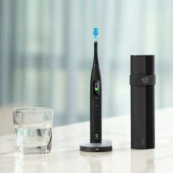Ηλεκτρική οδοντόβουρτσα Oclean X Ultra 20 S, 84000 rpm, AI, Ευφυείς αισθητήρες, Bluetooth, Wi-Fi, Προσαρμογή στην ορθοδοντική θεραπεία, LED, 3 κεφαλές, Μαύρο
