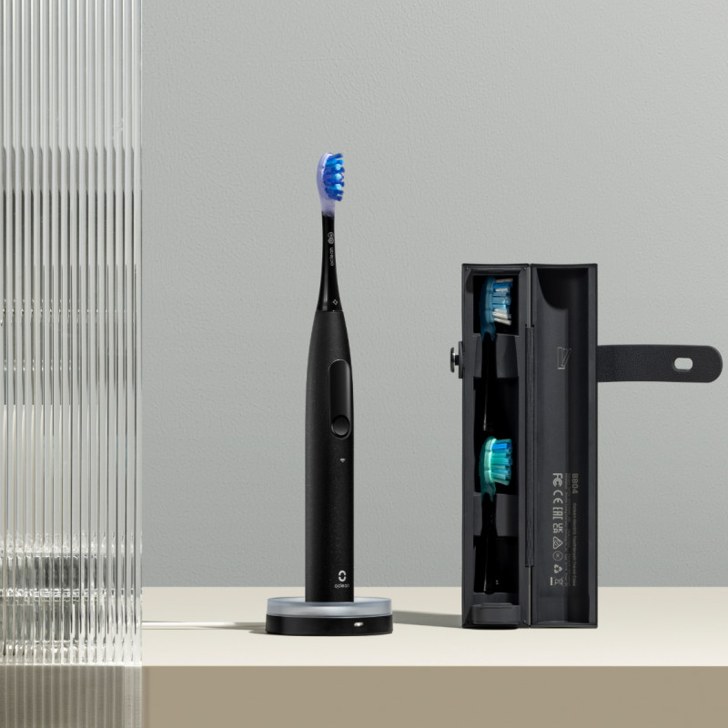 Ηλεκτρική οδοντόβουρτσα Oclean X Ultra 20 S, 84000 rpm, AI, Ευφυείς αισθητήρες, Bluetooth, Wi-Fi, Προσαρμογή στην ορθοδοντική θεραπεία, LED, 3 κεφαλές, Μαύρο