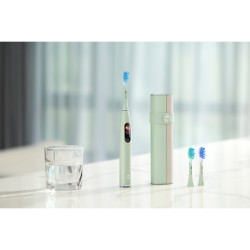 Ηλεκτρική οδοντόβουρτσα Oclean X Ultra 20 S, 84000 rpm, AI, Ευφυείς αισθητήρες, Bluetooth, Wi-Fi, Προσαρμογή στην ορθοδοντική θεραπεία, LED, 3 κεφαλές, Πράσινο