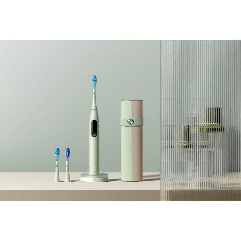 Ηλεκτρική οδοντόβουρτσα Oclean X Ultra 20 S, 84000 rpm, AI, Ευφυείς αισθητήρες, Bluetooth, Wi-Fi, Προσαρμογή στην ορθοδοντική θεραπεία, LED, 3 κεφαλές, Πράσινο