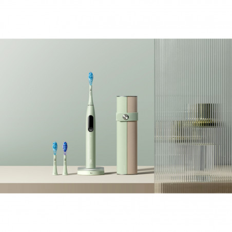 Ηλεκτρική οδοντόβουρτσα Oclean X Ultra 20 S, 84000 rpm, AI, Ευφυείς αισθητήρες, Bluetooth, Wi-Fi, Προσαρμογή στην ορθοδοντική θεραπεία, LED, 3 κεφαλές, Πράσινο
