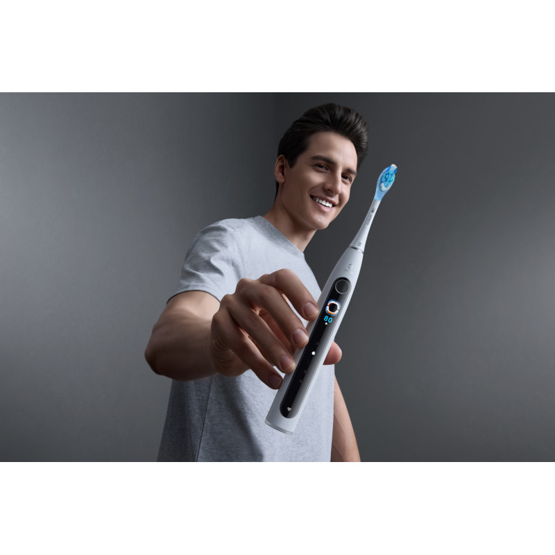 Ηλεκτρική οδοντόβουρτσα Oclean X Pro 20 Set, AI, Maglev 4.0, 84000 RPM, Wi-Fi, FlexFit, IPX7, Ειδοποίηση χαμένης ζώνης, Αυτονομία 40 ημερών, Θήκη, Λευκό