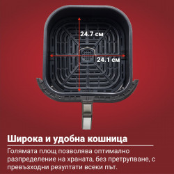 Φριτέζα ζεστού αέρα Instant Pot Vortex Plus Clearcook 140319601, 1700W, 5,7 L, 6 προγράμματα, 35-205C, εσωτερικός φωτισμός, λευκό