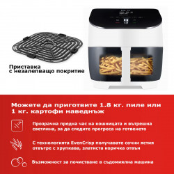 Φριτέζα ζεστού αέρα Instant Pot Vortex Plus Clearcook 140319601, 1700W, 5,7 L, 6 προγράμματα, 35-205C, εσωτερικός φωτισμός, λευκό