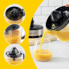 Πρέσα εσπεριδοειδών Royalty Line RL-CJ9404, 40W, 1 l, Push start, 2 κώνοι, Ανοξείδωτο, Inox