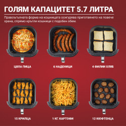 Φριτέζα αέρος Instant Pot Vortex Plus ClearCook & OdourErase 140310401, 1700W, 5.7L, 6 προγράμματα, 35-205C, EvenCrisp, διπλό φίλτρο, μαύρο