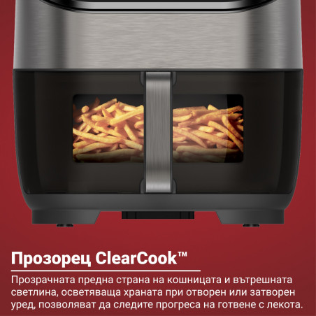 Φριτέζα αέρος Instant Pot Vortex Plus ClearCook & OdourErase 140310401, 1700W, 5.7L, 6 προγράμματα, 35-205C, EvenCrisp, διπλό φίλτρο, μαύρο