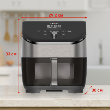 Φριτέζα αέρος Instant Pot Vortex Plus ClearCook & OdourErase 140310401, 1700W, 5.7L, 6 προγράμματα, 35-205C, EvenCrisp, διπλό φίλτρο, μαύρο