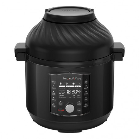 Instant Pot Pro Crisp + Φριτέζα αέρος 140002701, 1500 W, 7,6 L, 11 προγράμματα, καλάθι φριτέζας αέρος, οθόνη LCD, Μαύρο