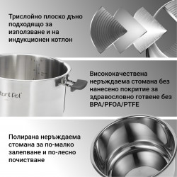 Instant Pot Pro Crisp + Φριτέζα αέρος 140002701, 1500 W, 7,6 L, 11 προγράμματα, καλάθι φριτέζας αέρος, οθόνη LCD, Μαύρο