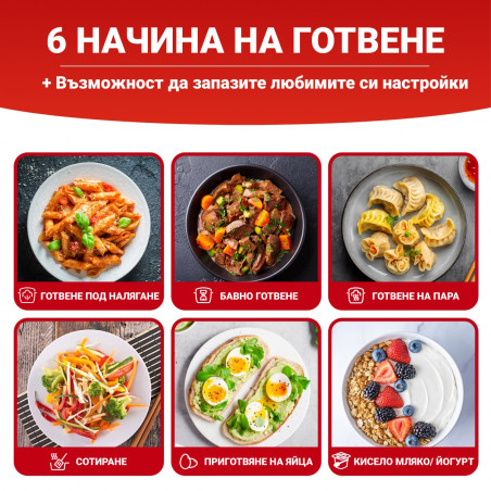 Instant Pot XL 140001901, 1200W, 7.1 l, 7 προγράμματα, έναρξη με καθυστέρηση, οθόνη LCD, Μαύρο
