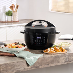 Instant Pot XL 140001901, 1200W, 7.1 l, 7 προγράμματα, έναρξη με καθυστέρηση, οθόνη LCD, Μαύρο