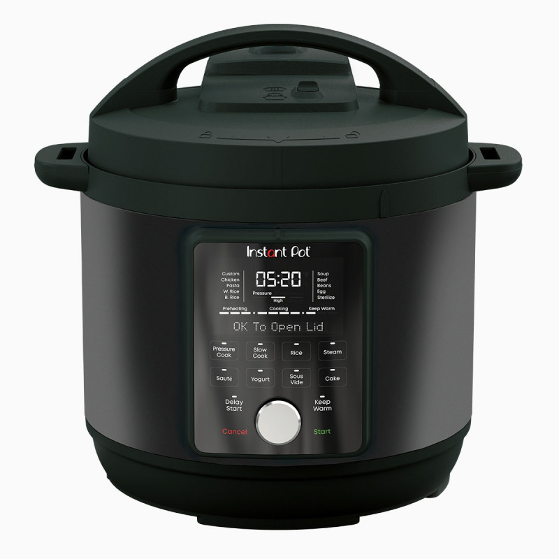 Instant Pot Duo Plus Whisper Quiet 112307901, 1000 W, 5,7 L, 9 προγράμματα, έναρξη με καθυστέρηση, οθόνη LCD, Μαύρο