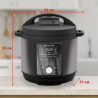 Instant Pot Duo Plus Whisper Quiet 112307901, 1000 W, 5,7 L, 9 προγράμματα, έναρξη με καθυστέρηση, οθόνη LCD, Μαύρο