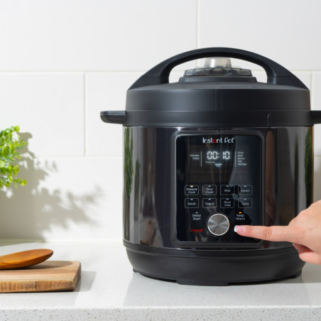 Instant Pot Duo Plus Whisper Quiet 112307901, 1000 W, 5,7 L, 9 προγράμματα, έναρξη με καθυστέρηση, οθόνη LCD, Μαύρο
